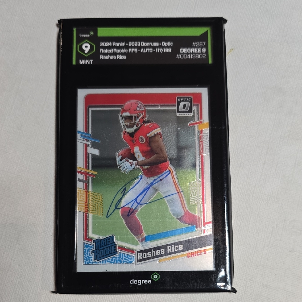 Rashee Rice #257 White Panini Donruss Optic Card with Red and White Accents
